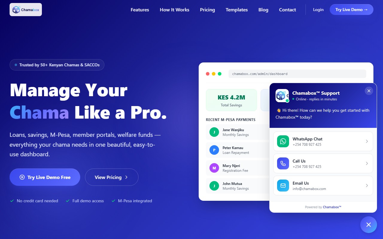 ChamaBox dashboard screenshot
