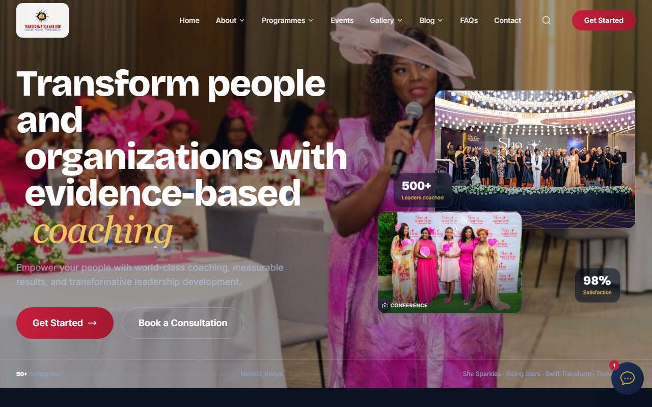 Screenshot of the Transformation Ark Hub project