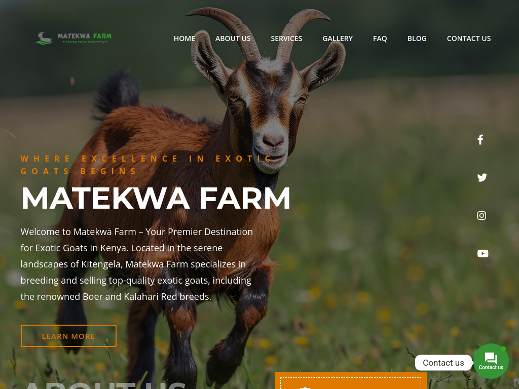 Screenshot of the Matekwa Farm project